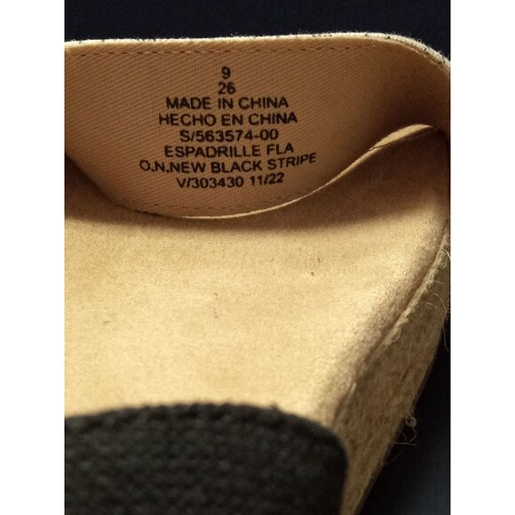 Women's Old Navy Canvas Sandals Black and Tan Size 9 - Picture 7 of 8